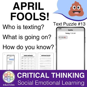 Preview of April Fools Joke | Critical Thinking Text Puzzle 13 | Digital Literacy