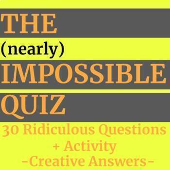 Preview of April Fools' Prank Quiz! Nearly Impossible Quiz - Creative Answers - Fun Quiz