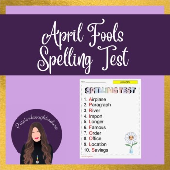 Preview of April Fools Spelling Test
