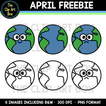 Preview of April Freebie (Earth Faces) - Clip Art