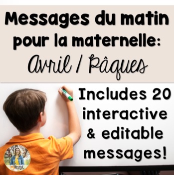 Preview of April French Morning Messages/Messages du matin: avril