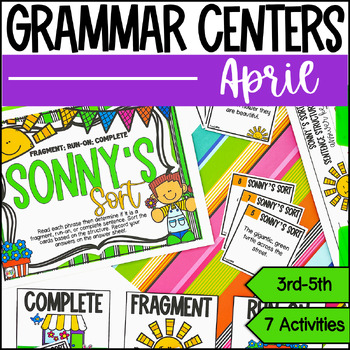Preview of April Grammar Games and Activities - 3rd & 4th Grade