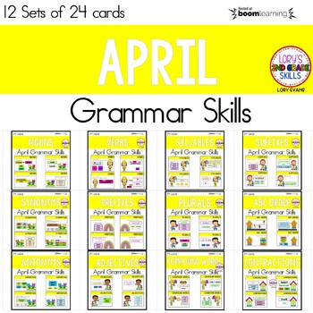Preview of April Grammar Skills BOOM Cards