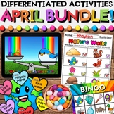 April Growing Bundle with Spring & Earth Day Activities - Math Literacy Science