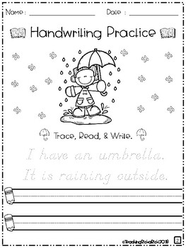 April Handwriting Practice by Teaching RichaRichi | TpT