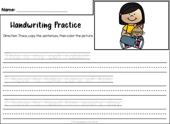 April Handwriting Practice by The Strawberry Girl | TPT