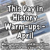 This Day in History Warm-ups for April