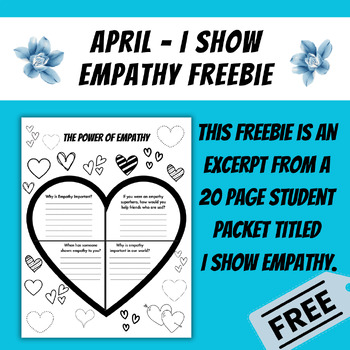 Preview of April - I show Empathy - Freebie