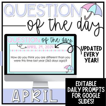 Preview of April Journal Prompts | April Morning Work