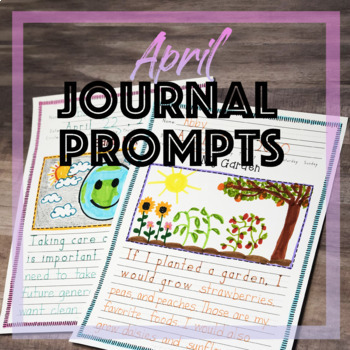 Preview of April Journal Prompts for Daily Writing Spring Handwriting Without Tears® style