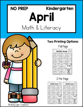 Preview of April Kindergarten Math and Literacy