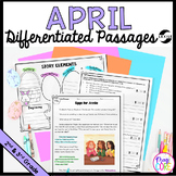 April Lexile Leveled Differentiated Reading Passages - 2nd