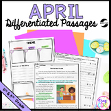 April Lexile Leveled Differentiated Reading Passages - 4th