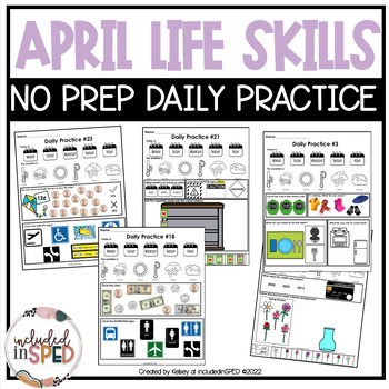 Preview of April Life Skills No-Prep Activities for Special Education