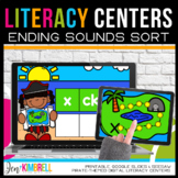 April Literacy Centers | Ending Sounds | April Digital Lit