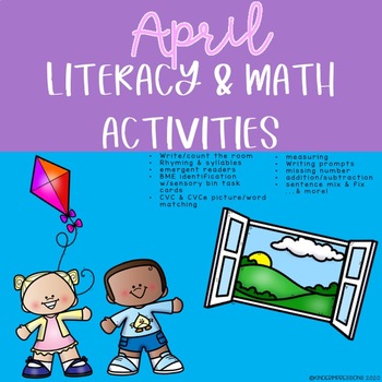 Preview of April Literacy & Math Activities