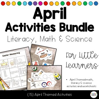 Preview of April Literacy Math Science Activities | Easter | Spring | Worksheets Centers