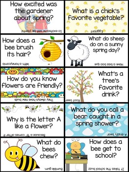 April Lunchbox Joke Cards by ElemenoPreK | TPT