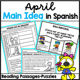 April Main Idea Earth Day in Spanish Idea Principal Abril