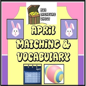 Preview of April Matching and Vocabulary Autism, ABA
