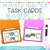 Number Practice 1-20 Task Cards | Kindergarten Math Center