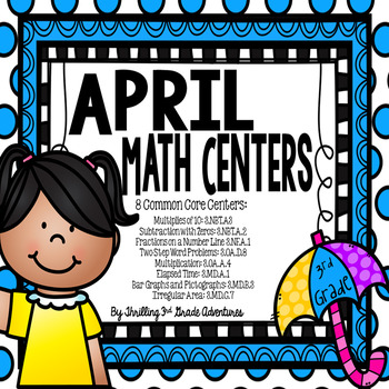 Preview of April Math Centers: 3rd Grade