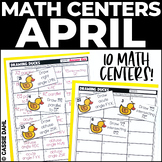 4th Grade Math Centers - April Easy Prep Math Centers