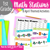 April Math Centers for 1st Grade | Spring Math Activities