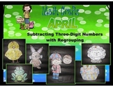 April Math Crafts Subtracting Three-Digit Numbers With Regrouping
