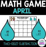 April Math Game (Two-Digit Subtraction)