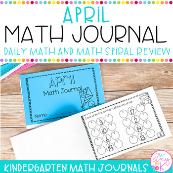 Preview of April Math Journal | Daily Math & Math Spiral Review Kindergarten & 1st