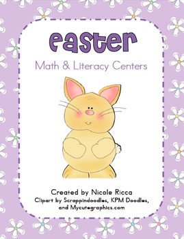 Preview of April Math & Literacy Centers