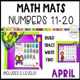 April Math Mats Numbers 11 to 20 | Spring Counting Teen Numbers