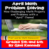 April Math Problem Solving Project for Upper Elementary Students