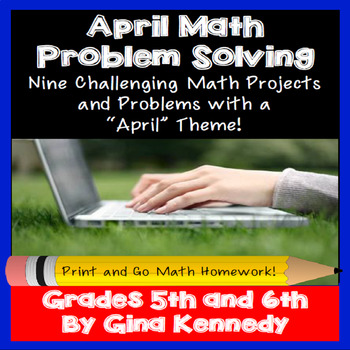 Preview of April Math Problem Solving Project for Upper Elementary Students