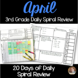 April Math Spiral Review: Daily Math for 3rd Grade (Print and Go)
