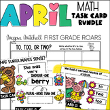 April Math Task Card Activities Centers, Scoot, Fast Finis