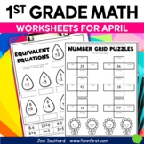 April Math Worksheets for 1st Grade