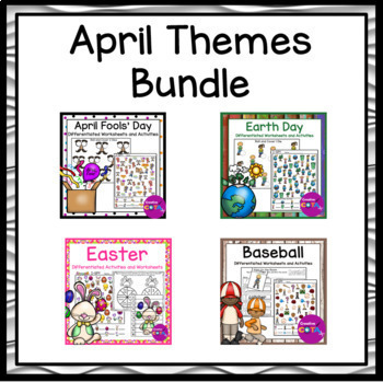 Preview of Occupational Therapy April Literacy Math & Writing Worksheets & Activity Bundle