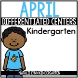 April Differentiated Math and Literacy Centers for Kindergarten