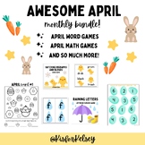 April Monthly Bundle Activities Centers Games Worksheets K