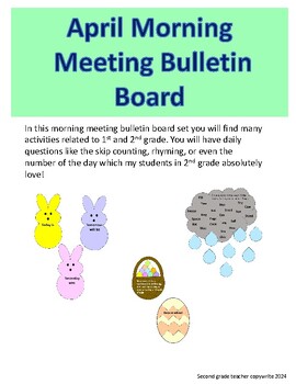 Preview of April Morning Meeting Bulletin Board