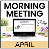 April Morning Meeting Slides with Editable Powerpoint Apri