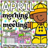 April Morning Meeting and Calendar PowerPoint Slides