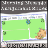 April Morning Message Assignment Slides