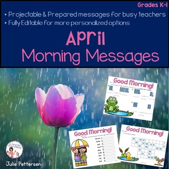 Preview of April Morning Messages Projectable and Editable
