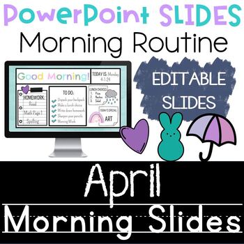Preview of April Morning Slides | Spring PowerPoint Slides | Editable Slide Templates