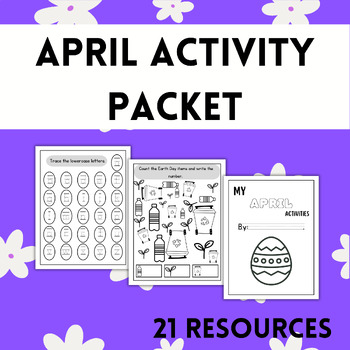 Preview of April Morning Work Early Finisher Packet for Preschool PreK & Kindergarten