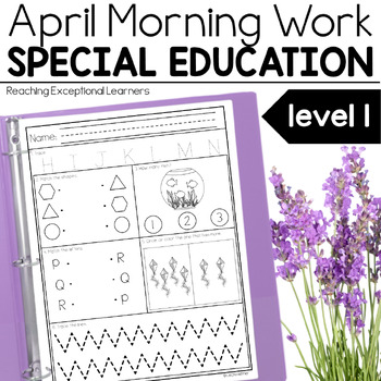 Preview of April Morning Work Special Education