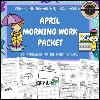 Preview of April Morning Work Packet Spring PreK Kindergarten First Grade TK UTK Special Ed